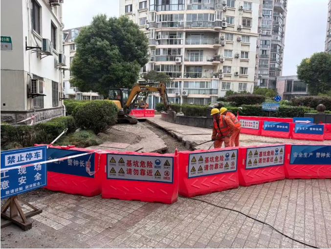 静安区雨污混接改造项目首批小区管网铺设完工