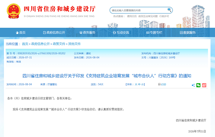 四川首次点名“城市合伙人” 城市生命线项目，正在从“建设”走向“共营”