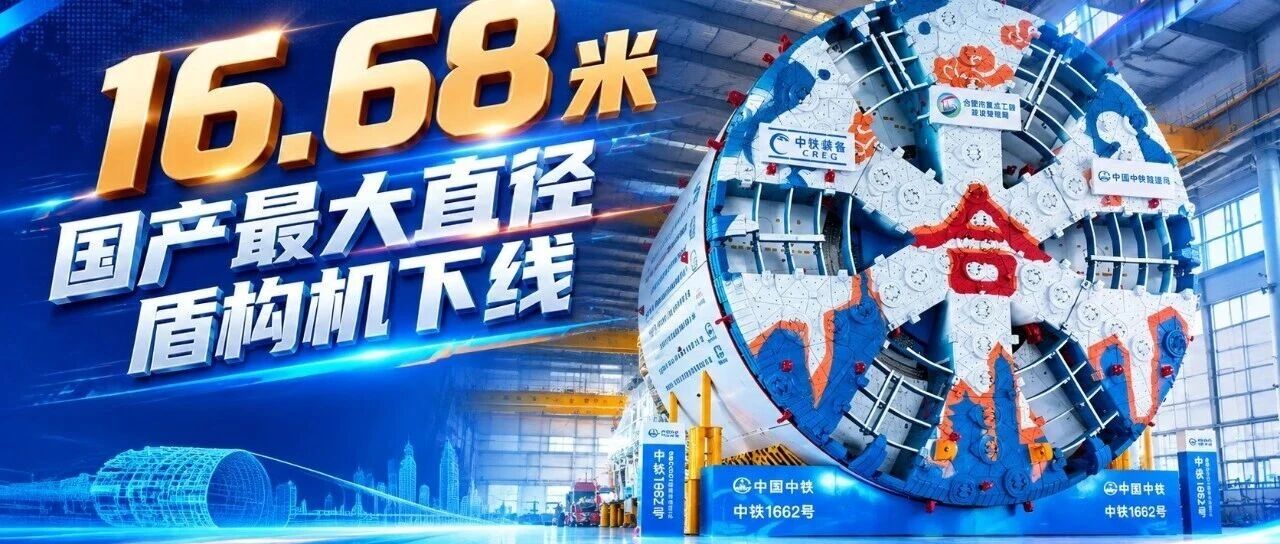 全媒关注！国产最大直径盾构机（16.68米）震撼下线